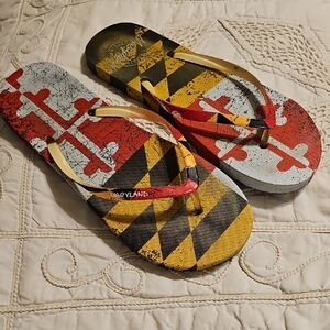 Colorful Flip Flop Sandals  MARYLAND FLAG